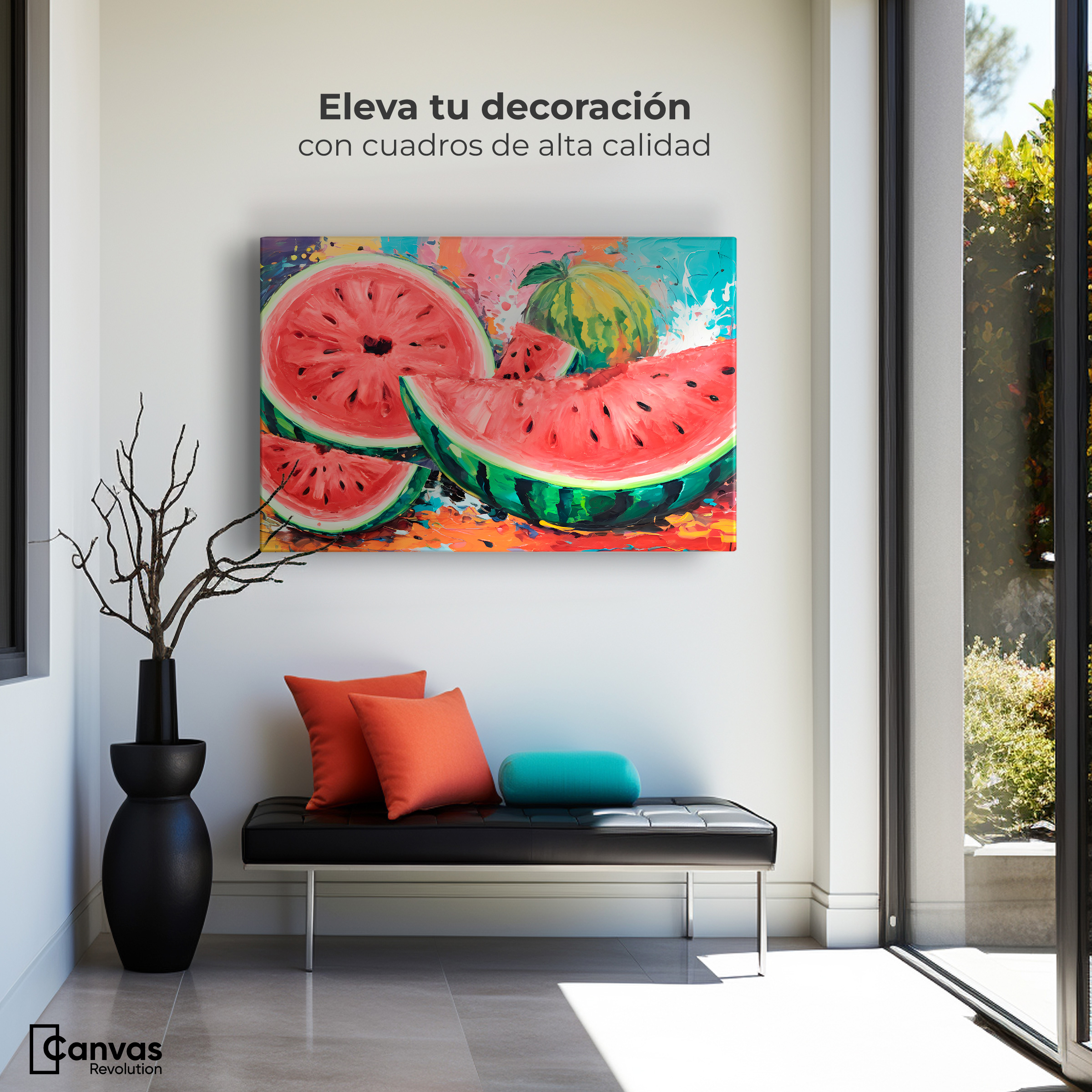 Foto 4 pulgar | Cuadro Decorativo Canvas Sandía Armonía 90x60