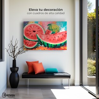 Foto 3 | Cuadro Decorativo Canvas Sandía Armonía 90x60