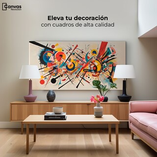 Foto 3 | Cuadro Decorativo Canvas Abstracción Clásica 140x70