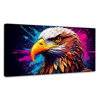 Foto 1 | Cuadro Decorativo Canvas Águila Abstracta 120x60