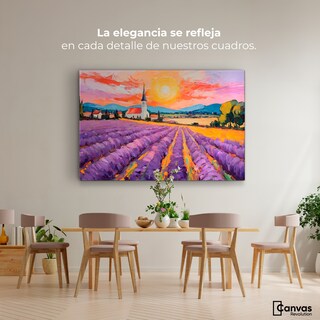 Foto 2 | Cuadro Decorativo Canvas Campo Lavanda Sun 90x60