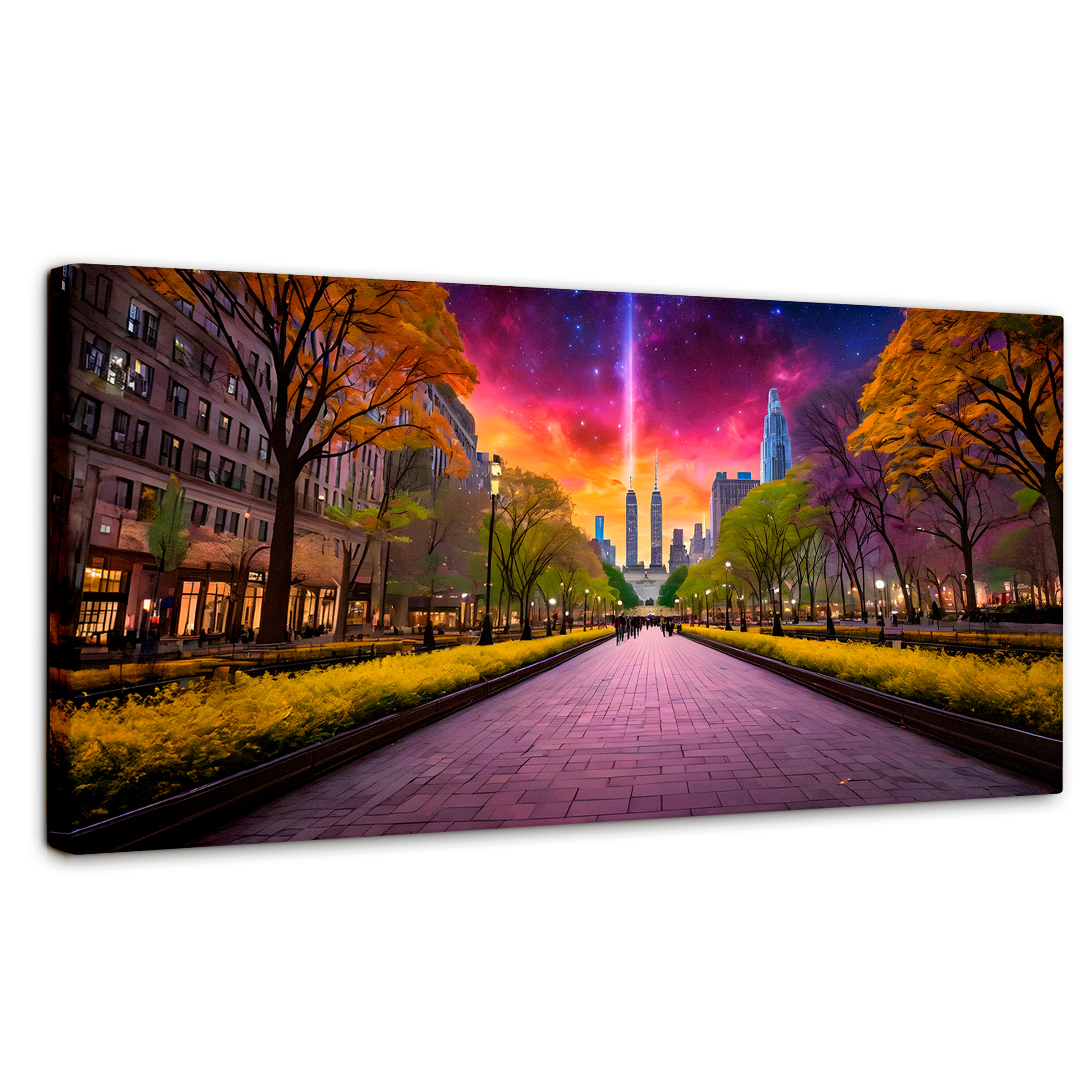 Foto 2 pulgar | Cuadro Decorativo Canvas Horizonte Estelar 120x60