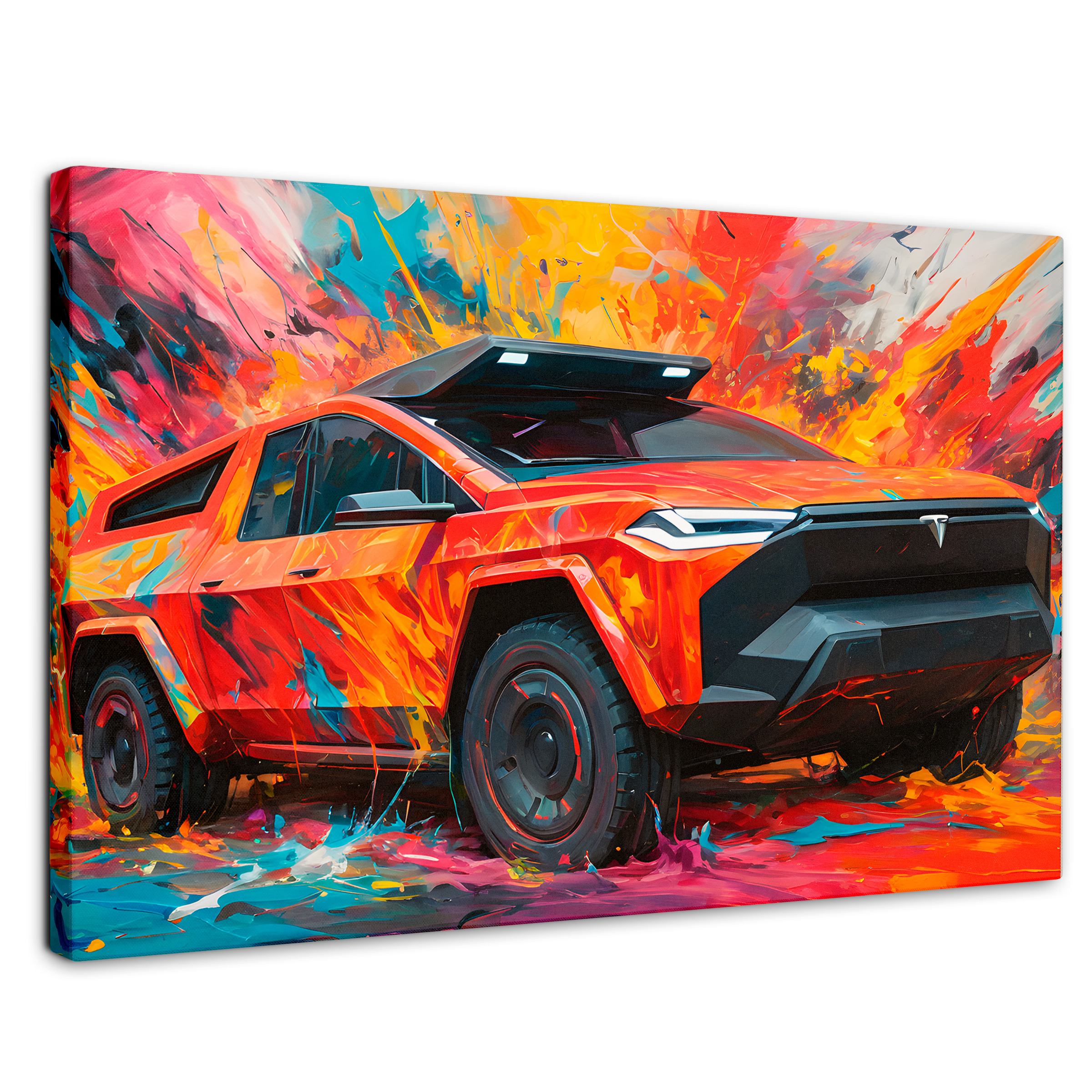 Foto 2 pulgar | Cuadro Decorativo Canvas Truck In Colors 90x60