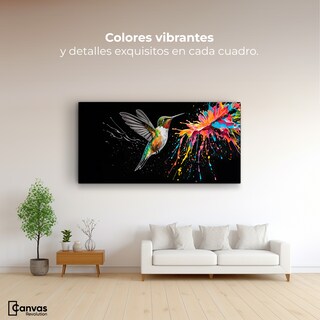 Foto 2 | Cuadro Decorativo Canvas Colibrí Luminoso 120x60