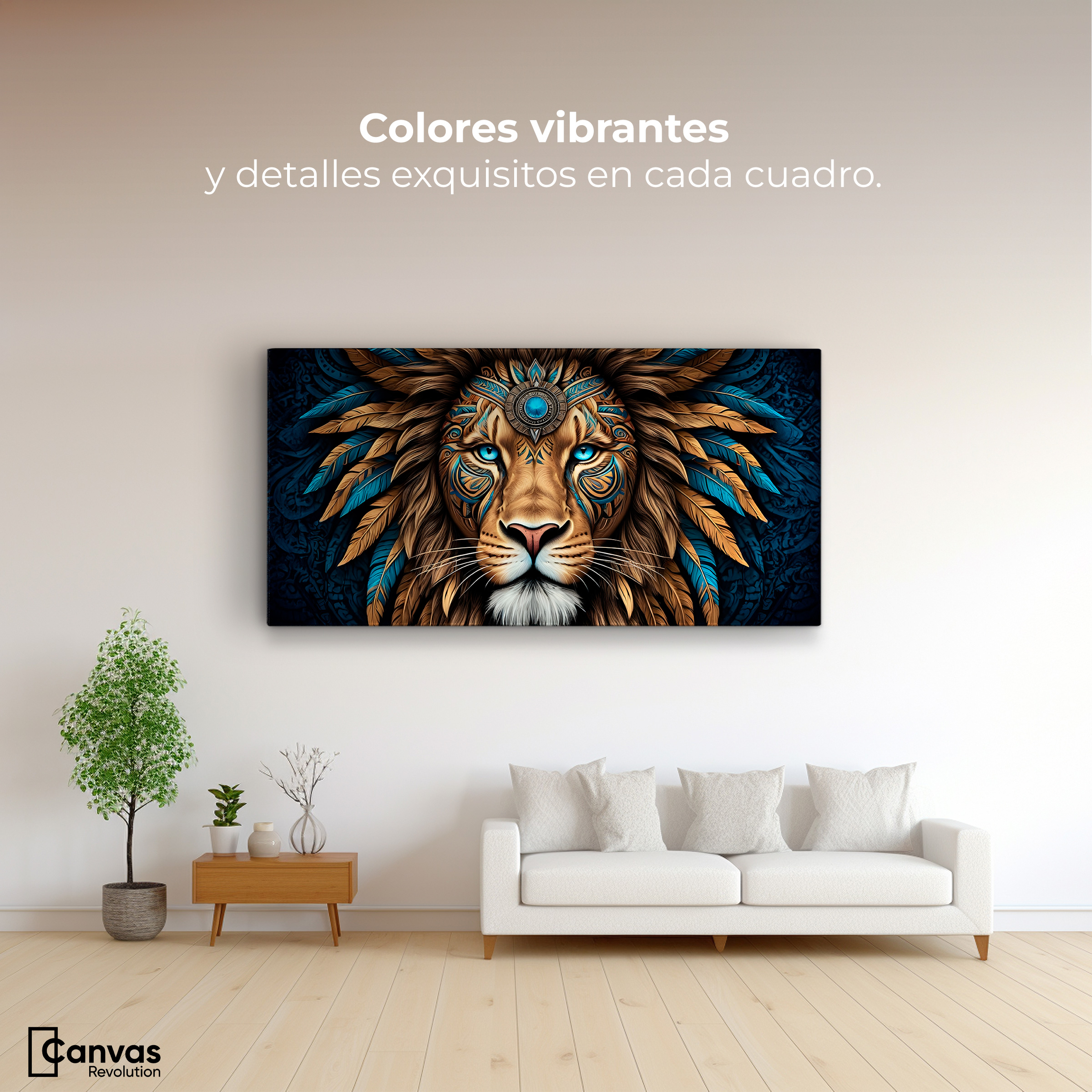 Foto 3 pulgar | Cuadro Decorativo Canvas Fuerza Salvaje 120x60