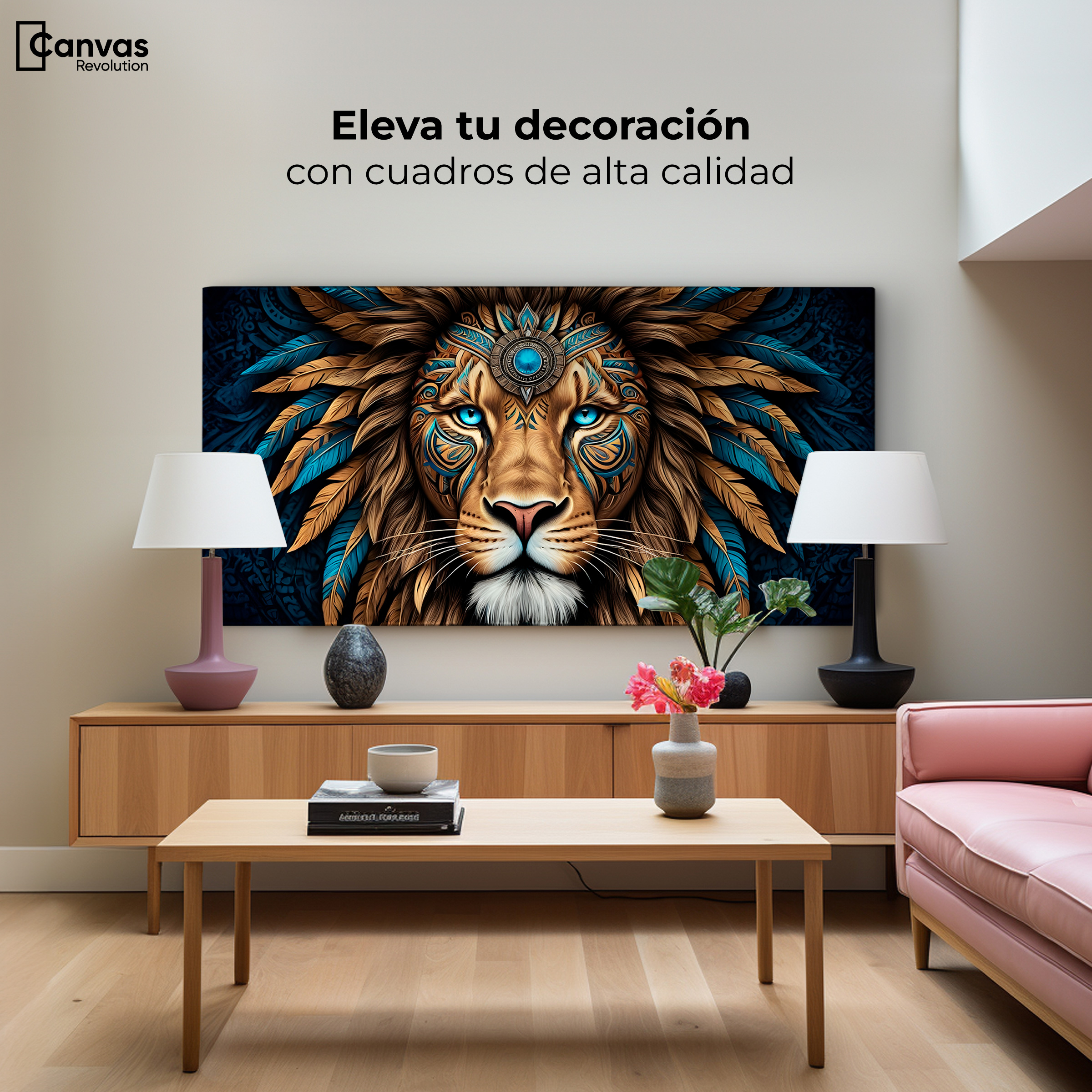 Foto 4 pulgar | Cuadro Decorativo Canvas Fuerza Salvaje 120x60