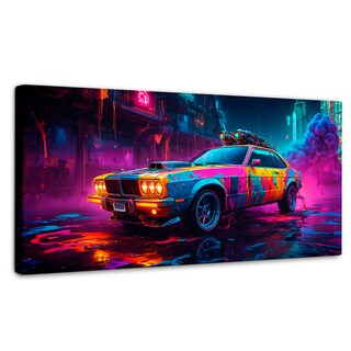 Foto 1 | Cuadro Decorativo Canvas Coche Abstracto 120x60