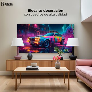 Foto 3 | Cuadro Decorativo Canvas Coche Abstracto 120x60