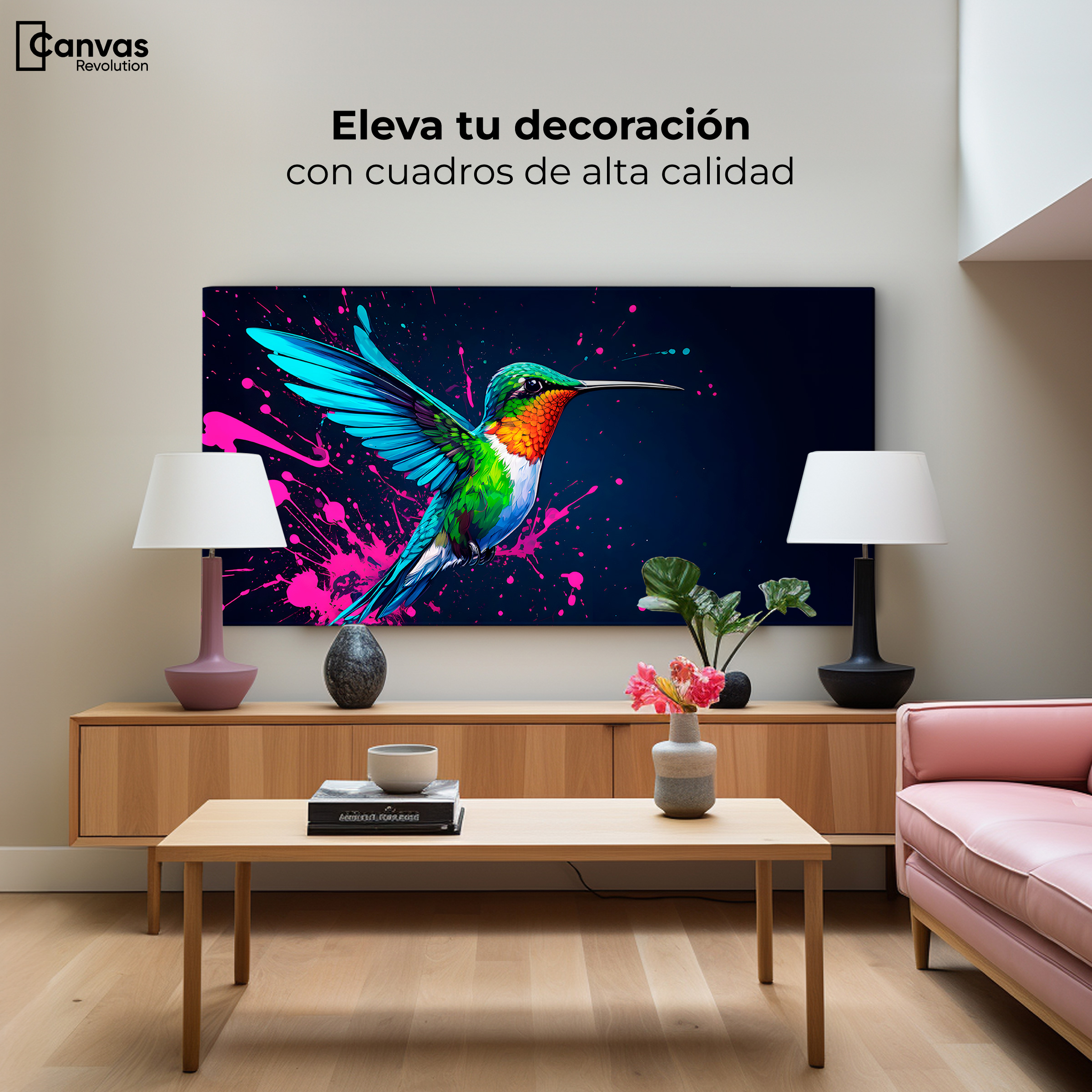 Foto 4 pulgar | Cuadro Decorativo Canvas Pinceladas Néctar 120x60