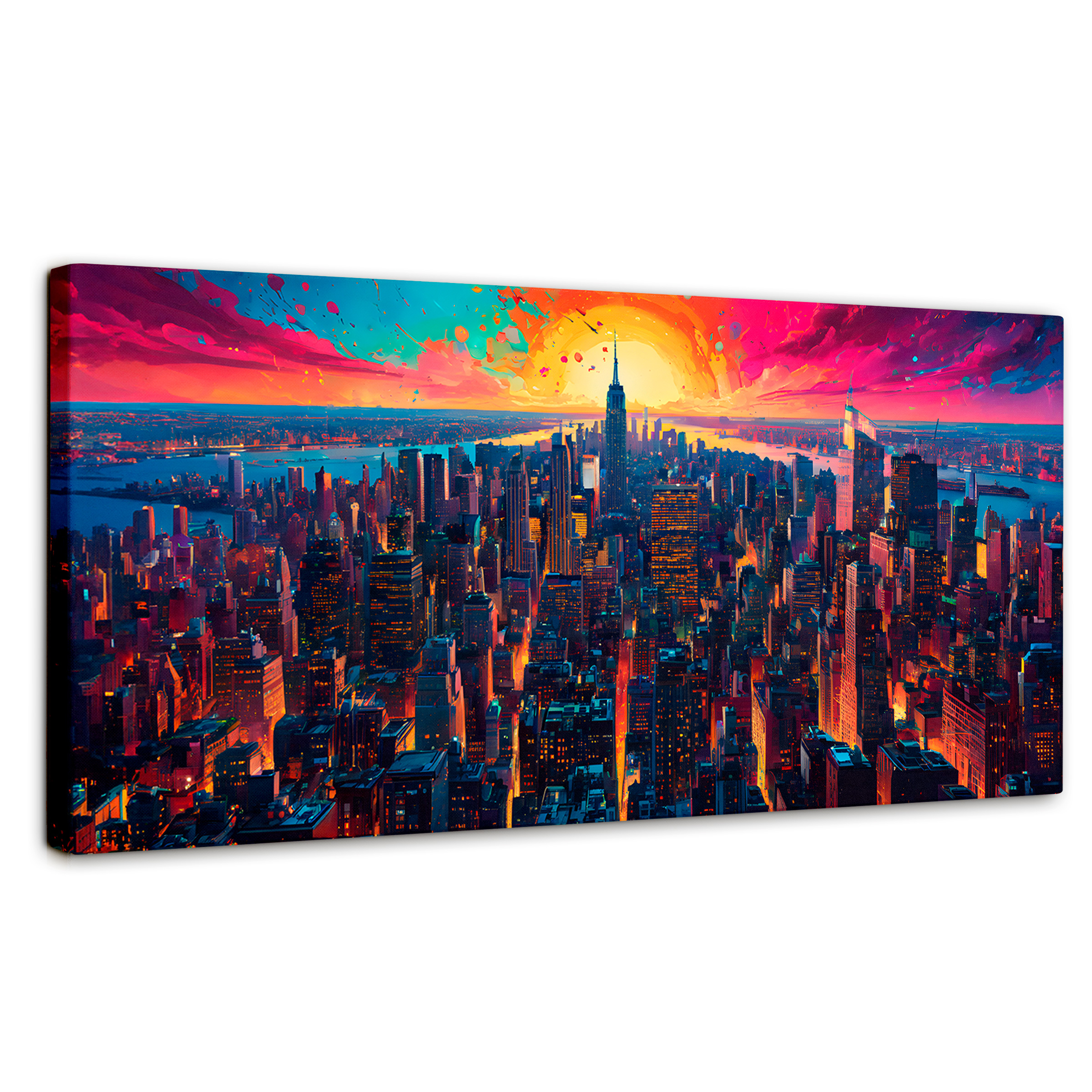 Foto 2 pulgar | Cuadro Decorativo Canvas Horizonte Vibrante 120x60