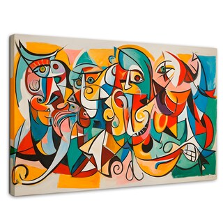 Foto 1 | Cuadro Decorativo Canvas Colorido Cubismo 90x60