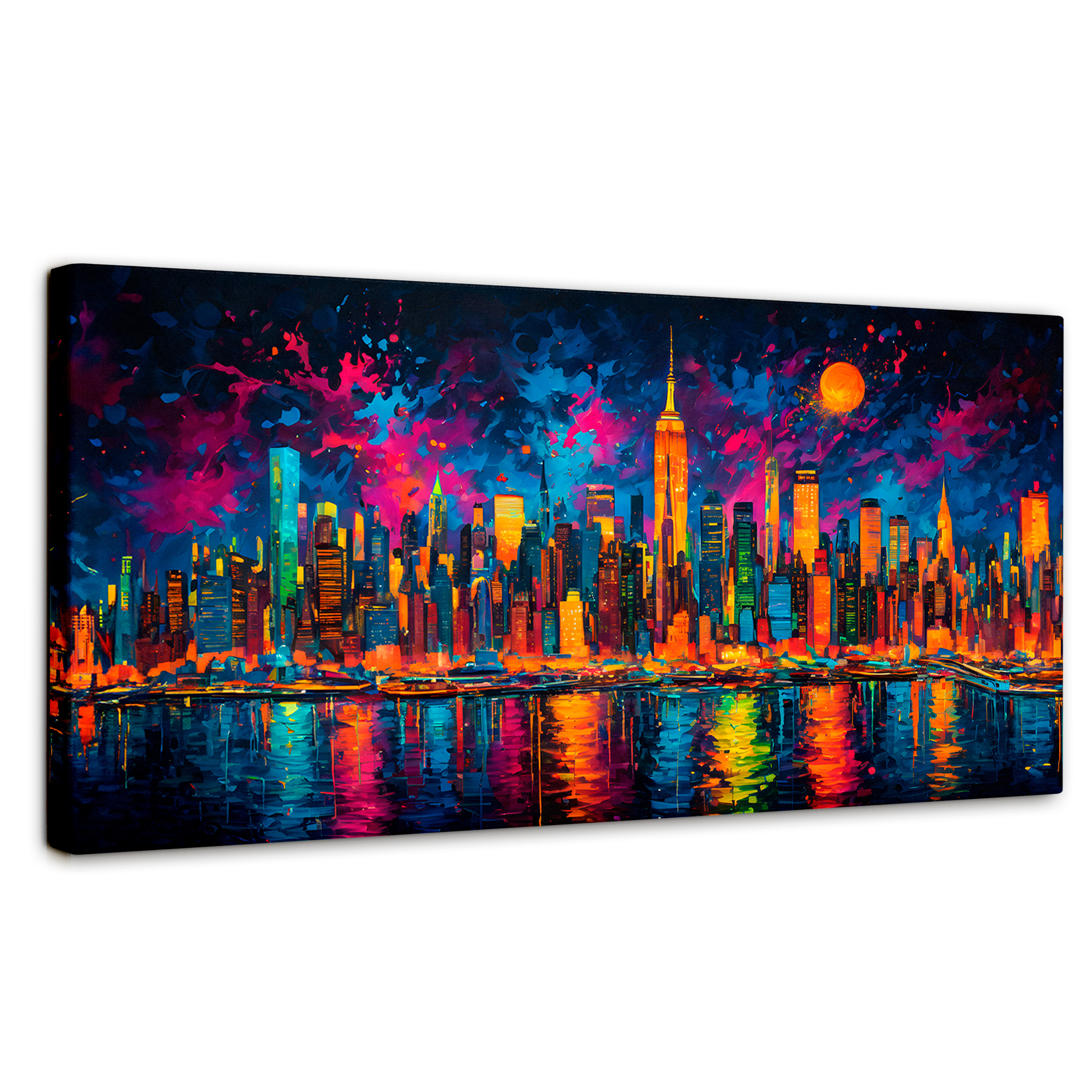 Cuadro Decorativo Canvas Vibrancia Nocturna 120x60