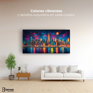Foto 2 | Cuadro Decorativo Canvas Vibrancia Nocturna 120x60
