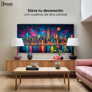 Foto 3 | Cuadro Decorativo Canvas Vibrancia Nocturna 120x60
