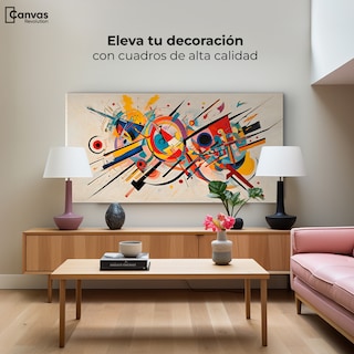 Foto 3 | Cuadro Decorativo Canvas Abstracción Moderna 140x70