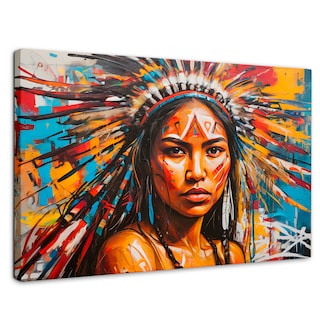 Foto 1 | Cuadro Decorativo Canvas Nativo Colorido 90x60