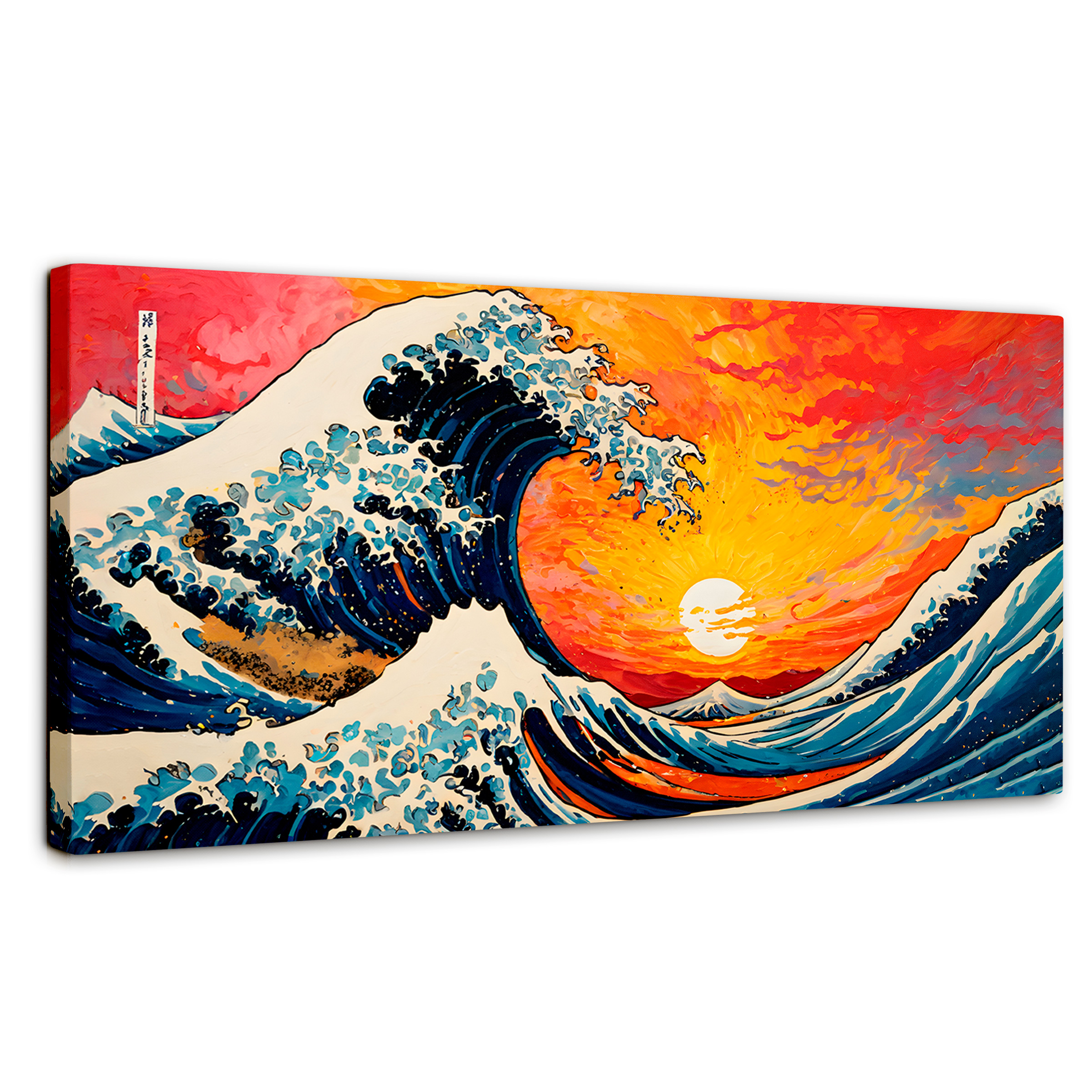 Foto 2 pulgar | Cuadro Decorativo Canvas Ocaso Ola Kanagawa 140x70