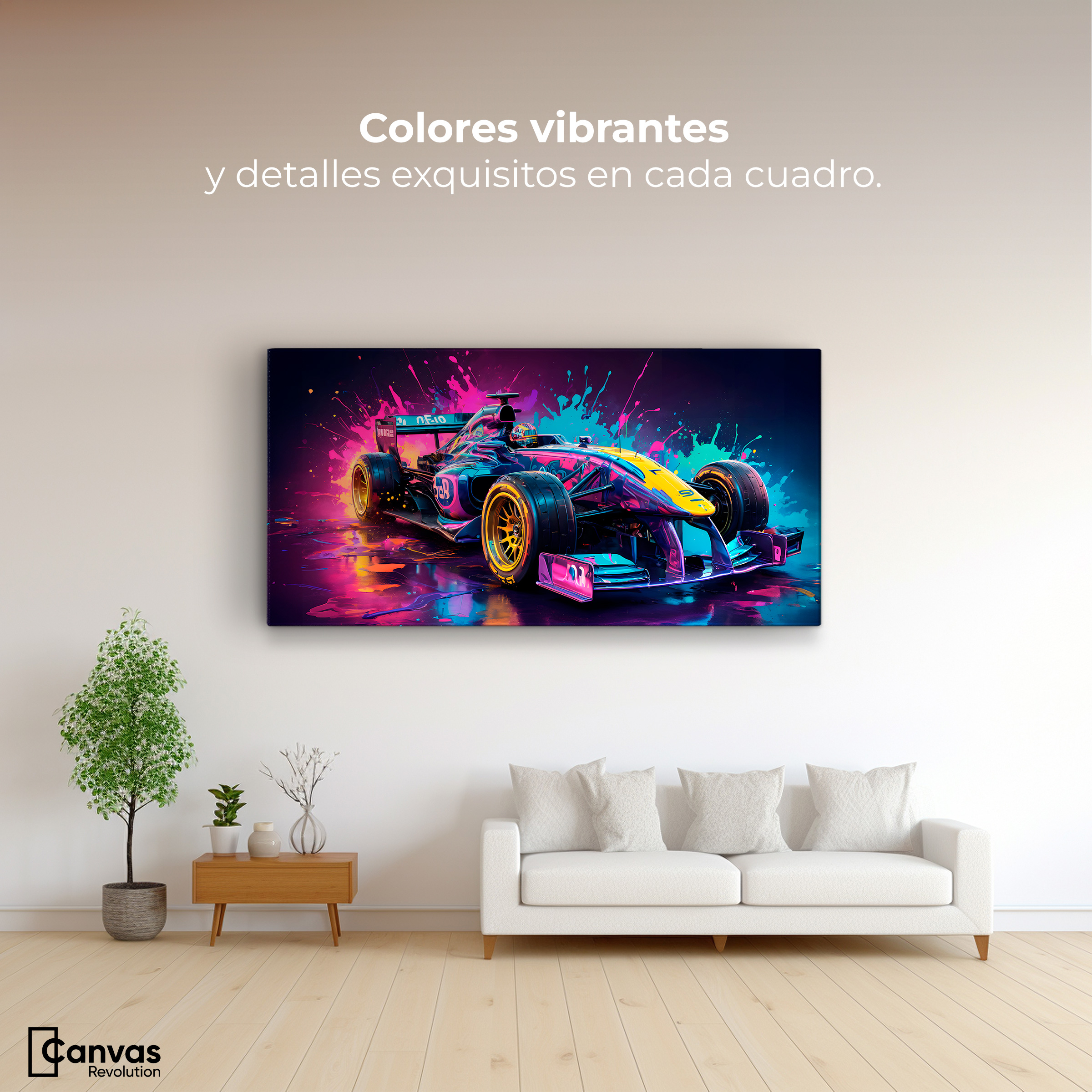Foto 3 pulgar | Cuadro Decorativo Canvas Furia Multicolor 120x60