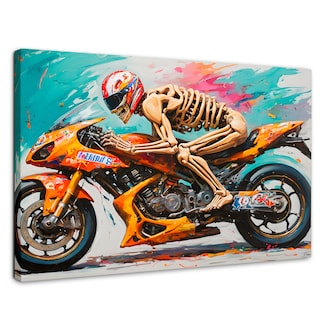 Foto 1 | Cuadro Decorativo Canvas Cross Calavera 90x60