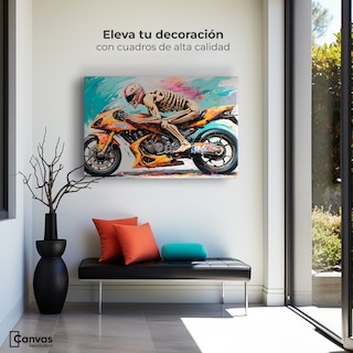 Foto 3 | Cuadro Decorativo Canvas Cross Calavera 90x60