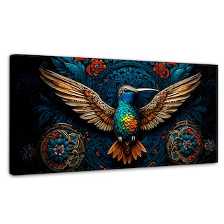 Foto 1 | Cuadro Decorativo Canvas Colibrí Colorido 120x60