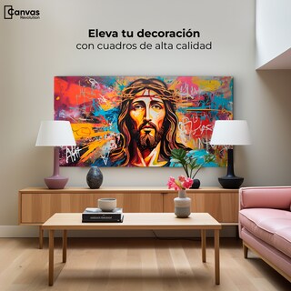 Foto 3 | Cuadro Decorativo Canvas Graffiti Sagrado 140x70