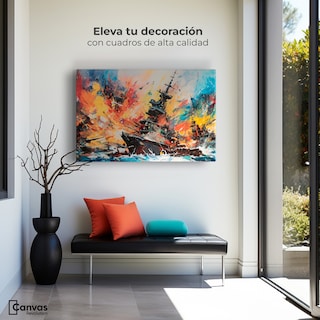 Foto 3 | Cuadro Decorativo Canvas Buque Explosivo 90x60
