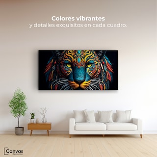 Foto 2 | Cuadro Decorativo Canvas Majestuosidad Felina 120x60