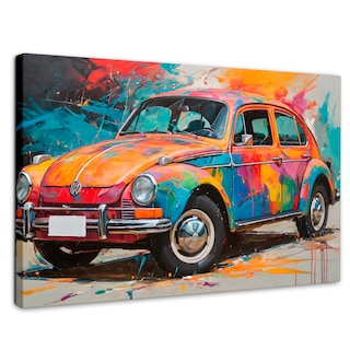 Foto 1 | Cuadro Decorativo Canvas Vocho Colorido 90x60