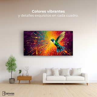 Foto 2 | Cuadro Decorativo Canvas Colibrí Radiante 120x60