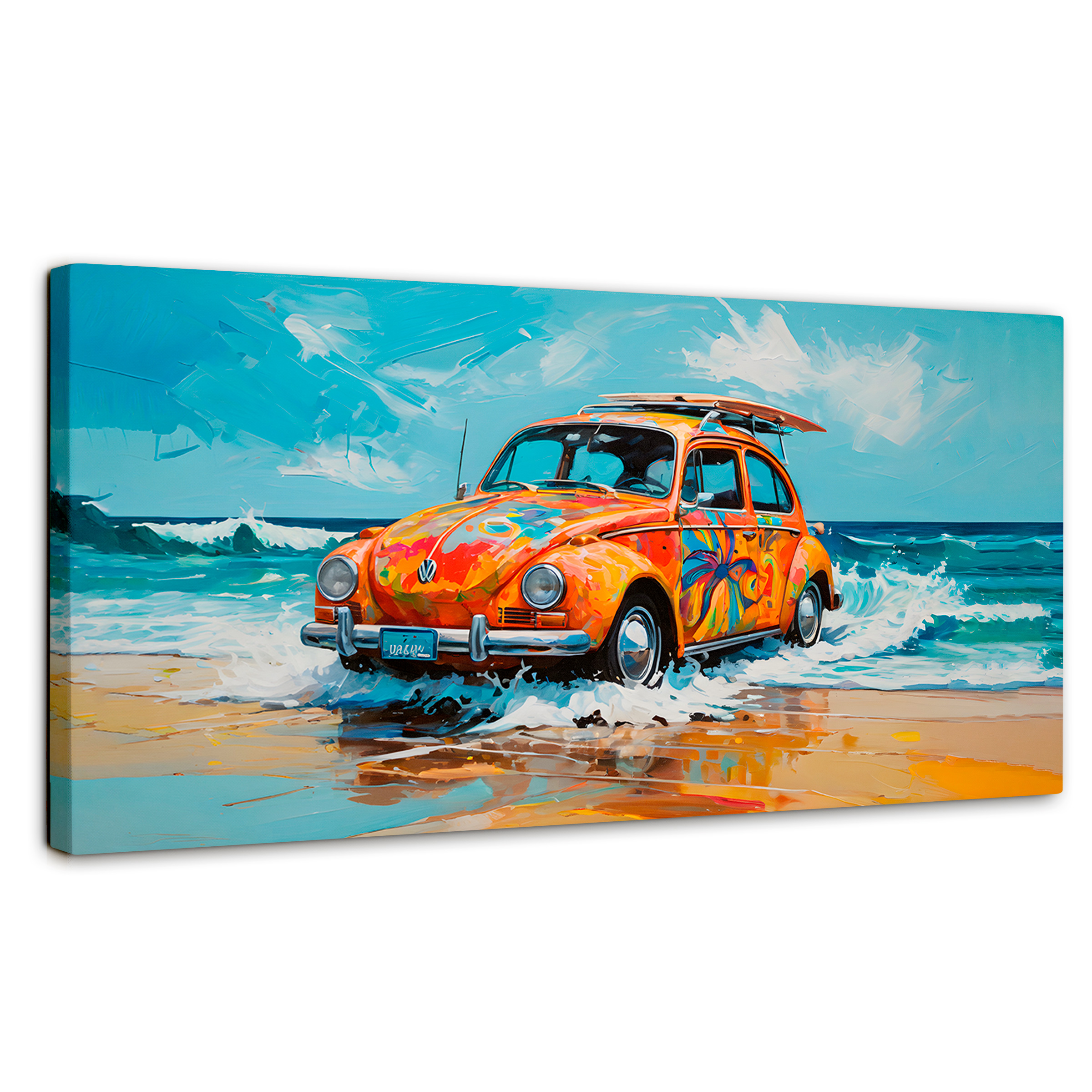 Cuadro Decorativo Canvas Vocho Vacacional 140x70