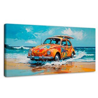 Foto 1 | Cuadro Decorativo Canvas Vocho Vacacional 140x70