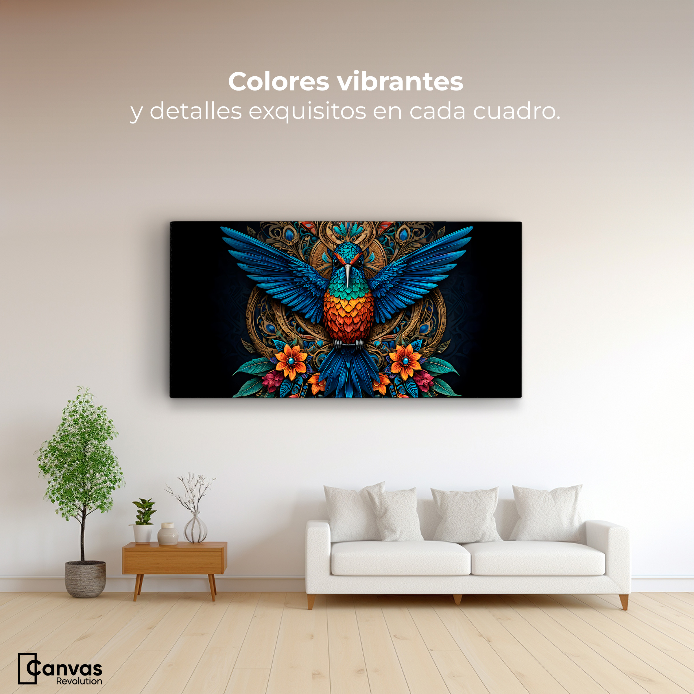 Foto 3 pulgar | Cuadro Decorativo Canvas Esplendor Aviar 120x60