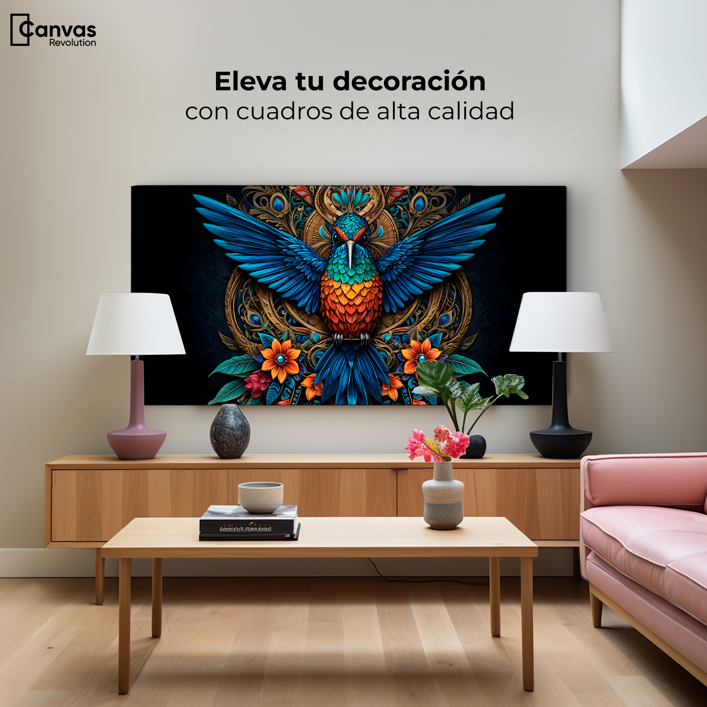 Foto 4 pulgar | Cuadro Decorativo Canvas Esplendor Aviar 120x60