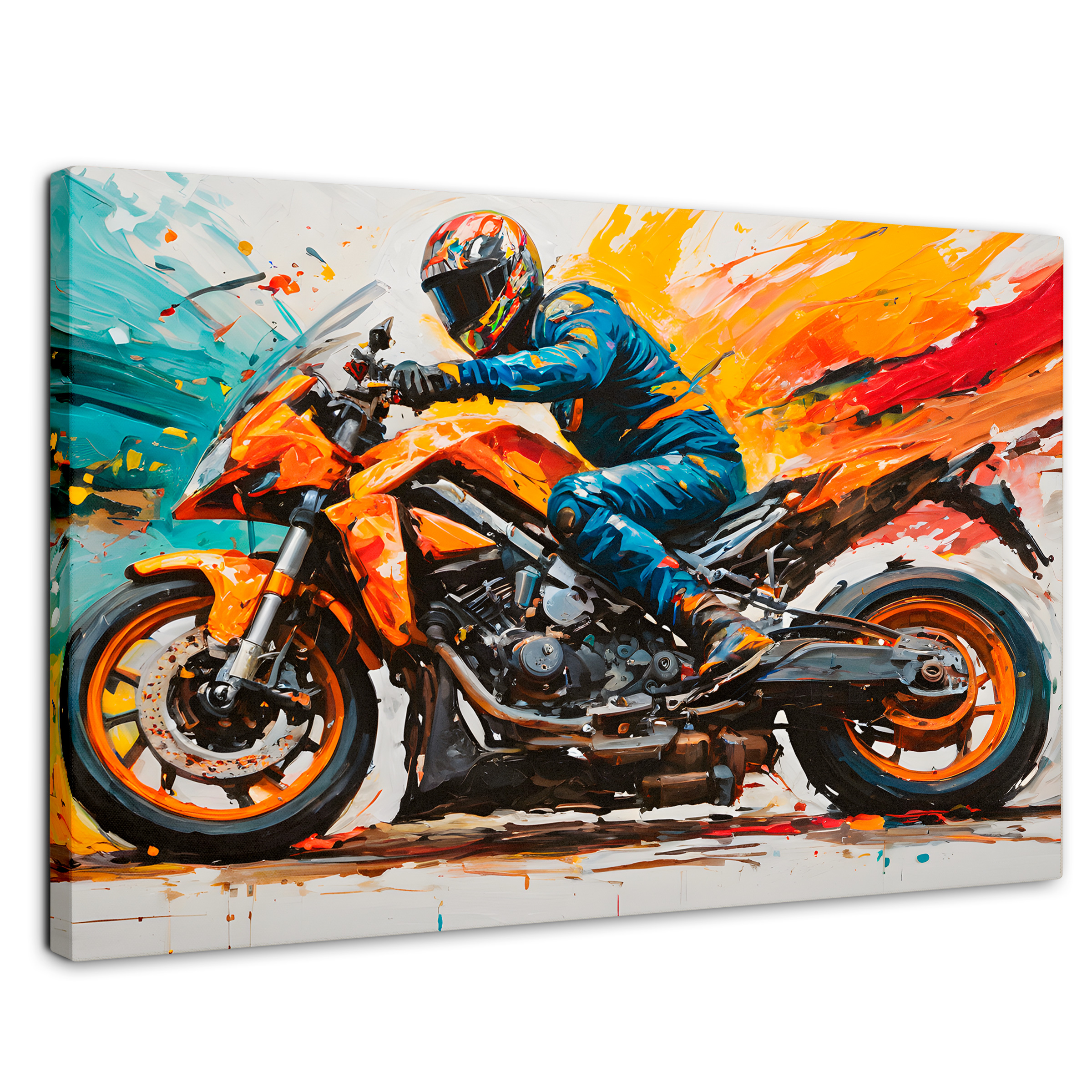 Foto 2 pulgar | Cuadro Decorativo Canvas Furia Motorizada 90x60