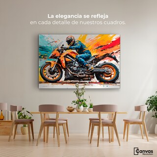 Foto 2 | Cuadro Decorativo Canvas Furia Motorizada 90x60