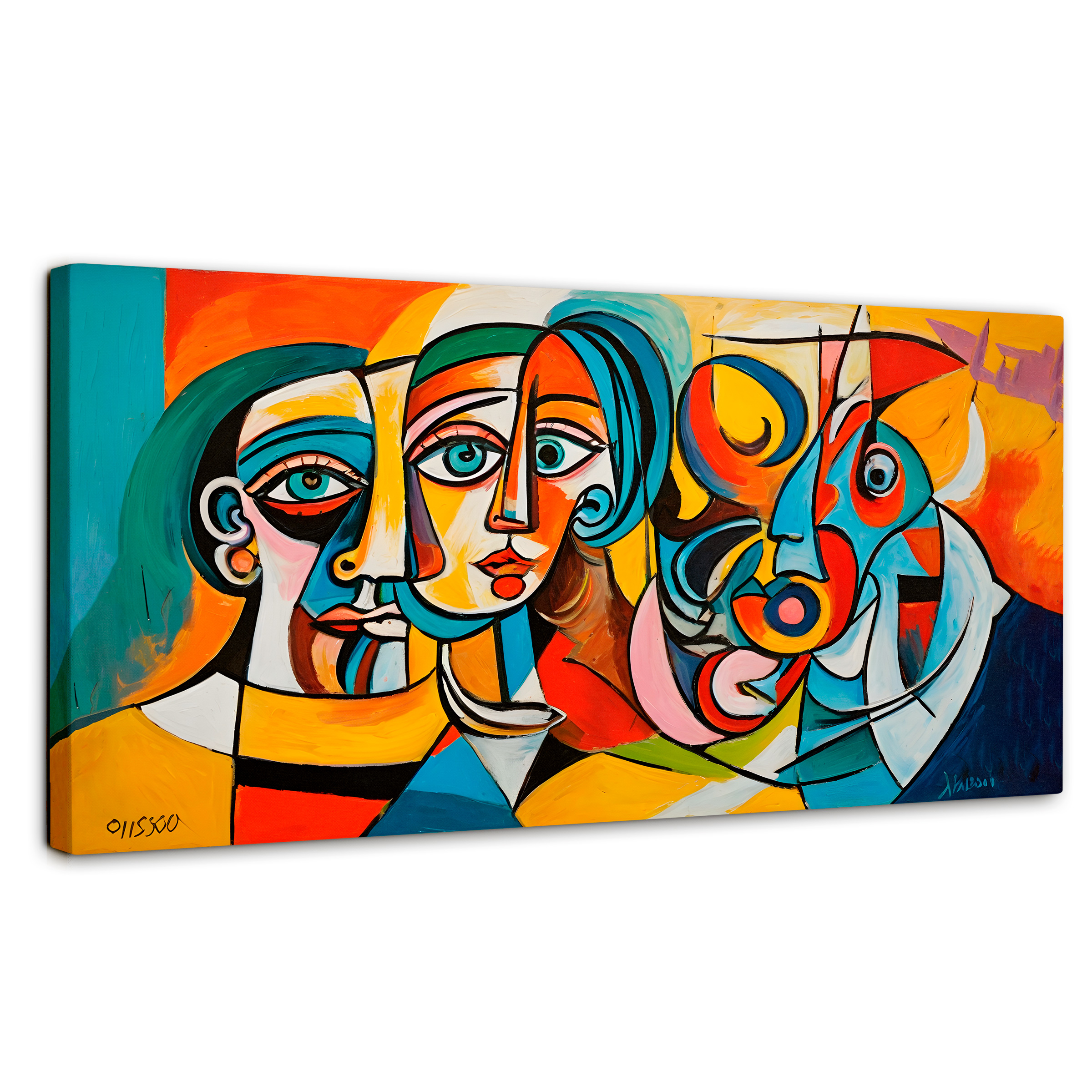 Cuadro Decorativo Canvas Rostros Modernos 140x70
