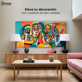 Foto 3 | Cuadro Decorativo Canvas Rostros Modernos 140x70