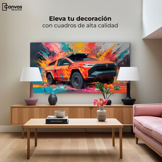Foto 3 | Cuadro Decorativo Canvas Truck In Colors 140x70