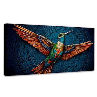 Foto 1 | Cuadro Decorativo Canvas Plumas Vibrantes 120x60