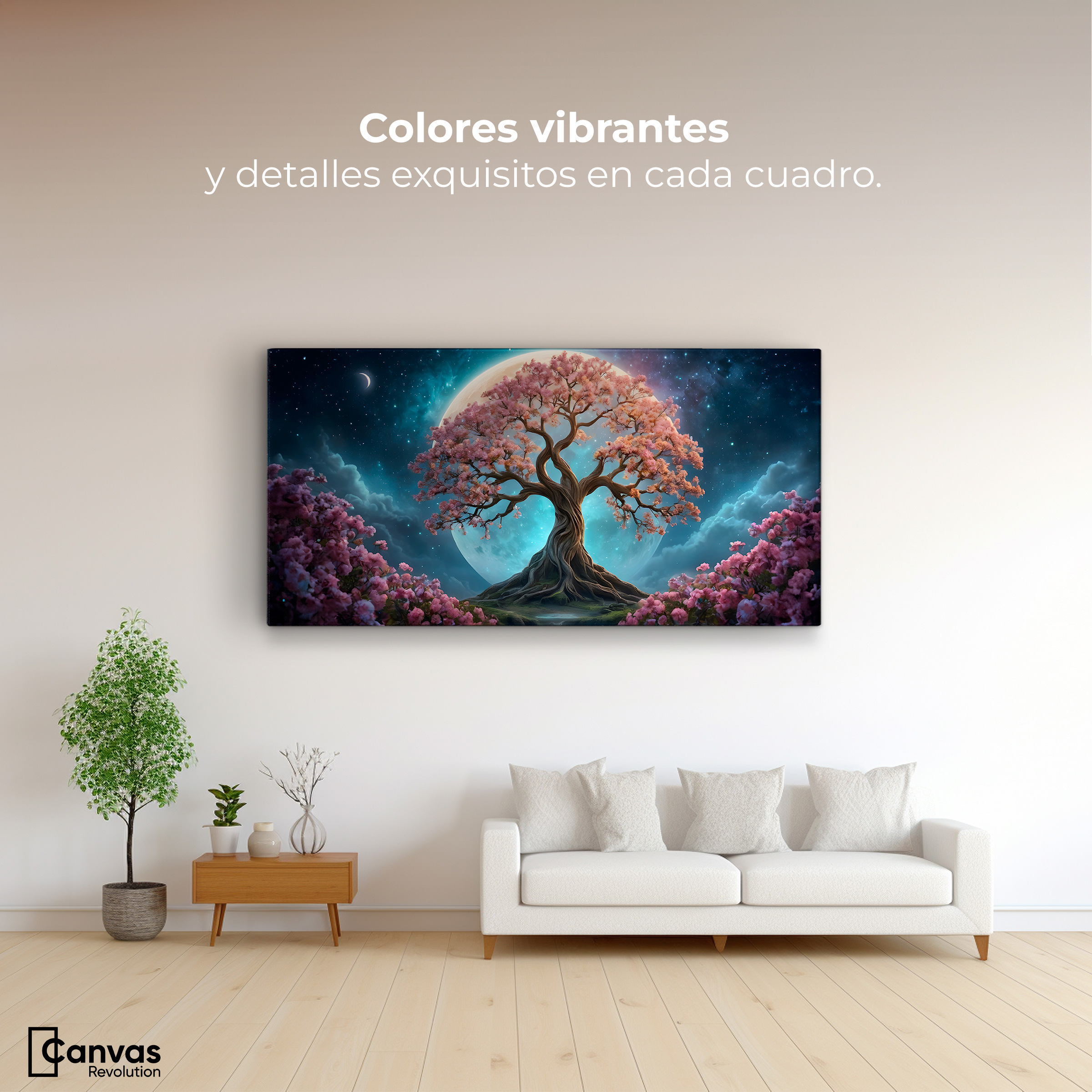 Foto 3 pulgar | Cuadro Decorativo Canvas Encanto Nocturno 120x60