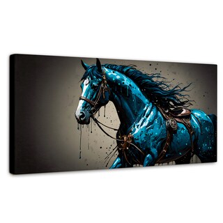 Foto 1 | Cuadro Decorativo Canvas Brillo Azul Equino 120x60