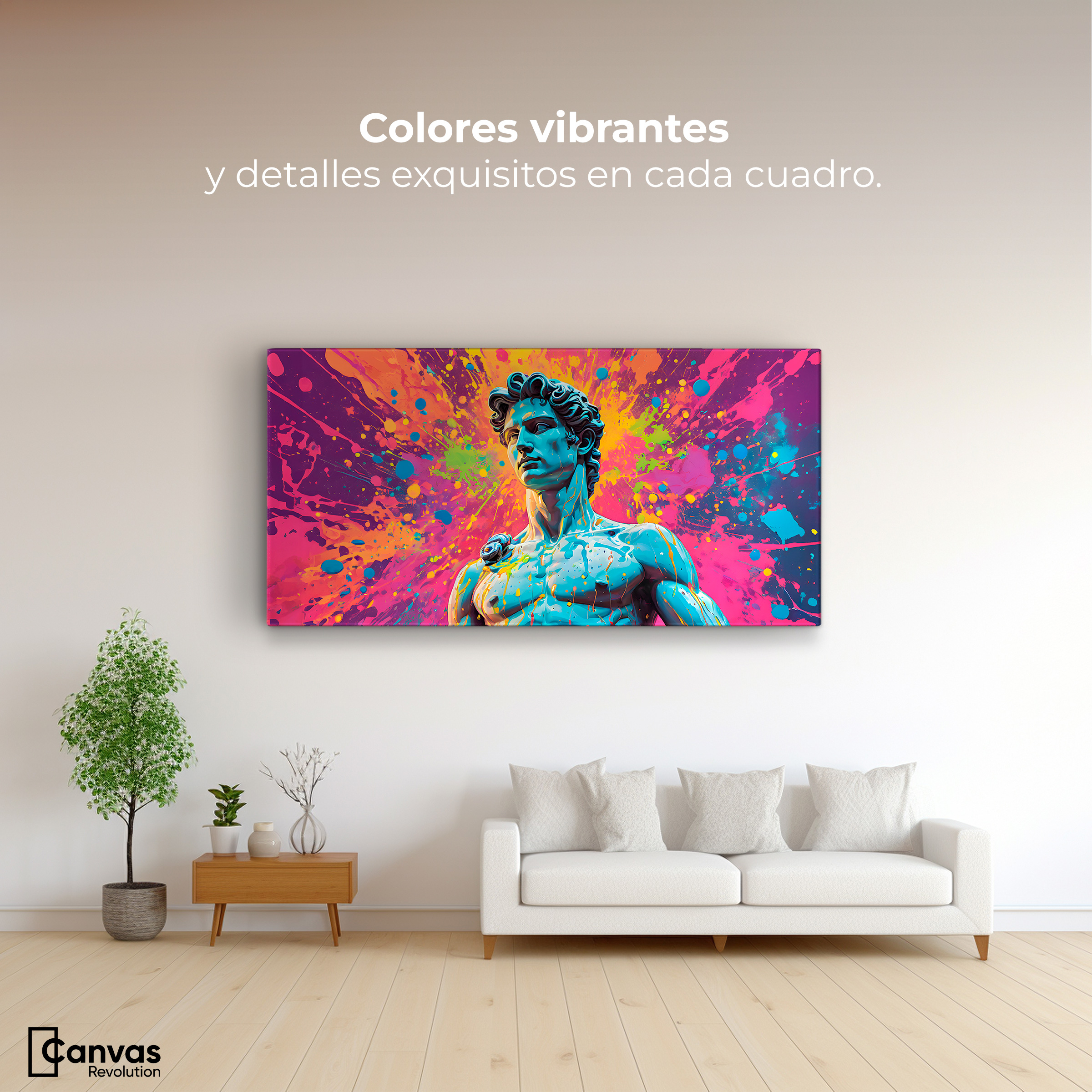 Foto 3 pulgar | Cuadro Decorativo Canvas Silueta Multicolor 120x60
