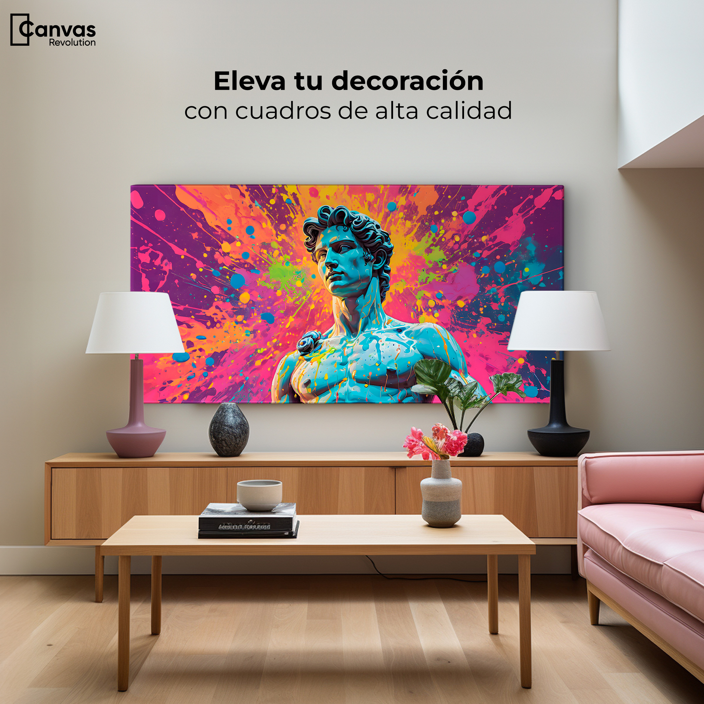 Foto 4 pulgar | Cuadro Decorativo Canvas Silueta Multicolor 120x60