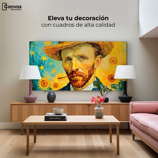 Foto 3 | Cuadro Decorativo Canvas Nocturno De Girasol 140x70