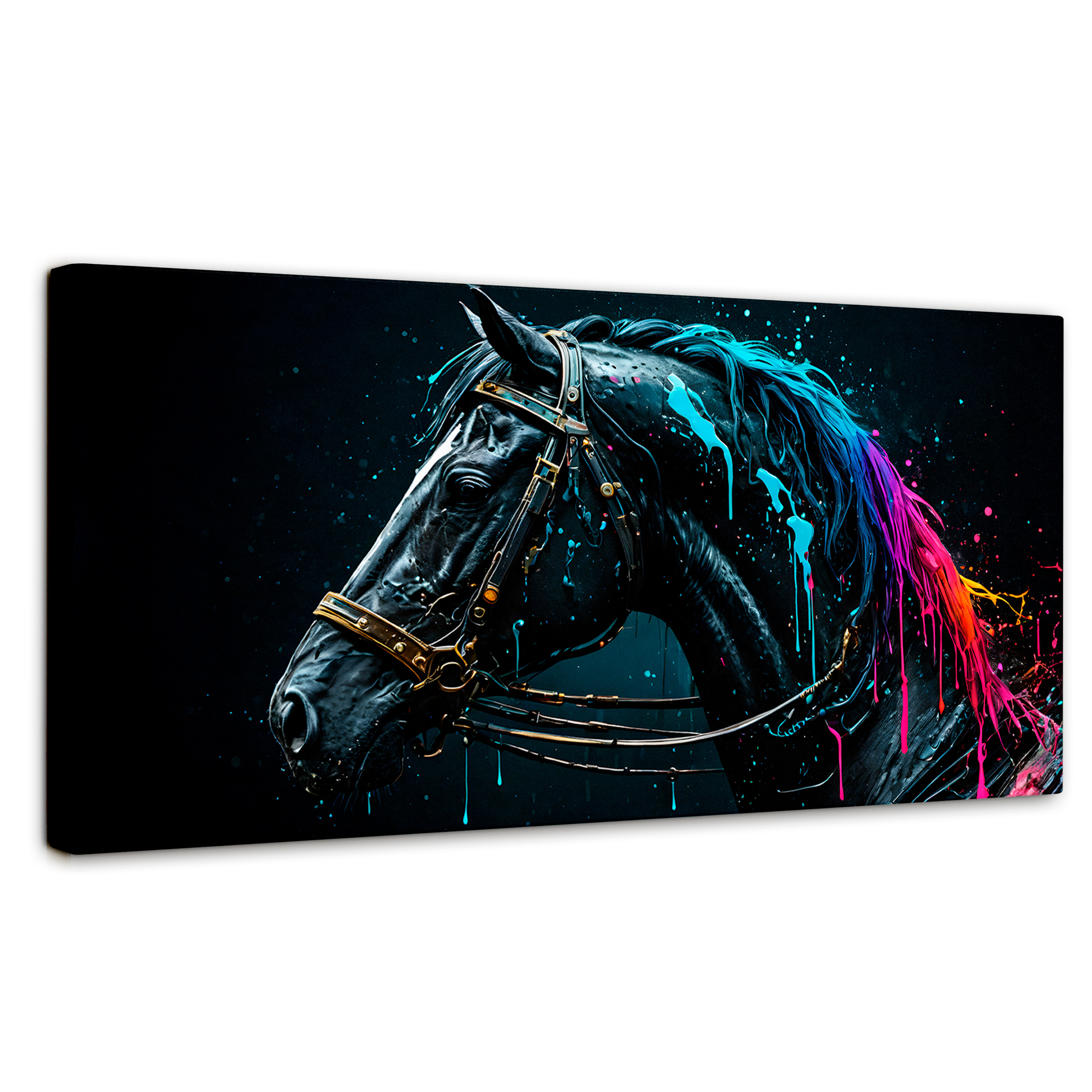 Cuadro Decorativo Canvas Caballo Cósmico 120x60