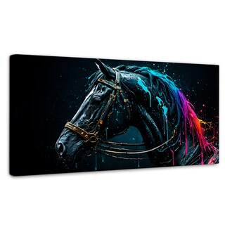 Foto 1 | Cuadro Decorativo Canvas Caballo Cósmico 120x60