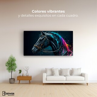 Foto 2 | Cuadro Decorativo Canvas Caballo Cósmico 120x60
