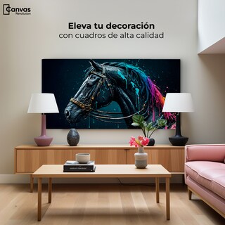 Foto 3 | Cuadro Decorativo Canvas Caballo Cósmico 120x60