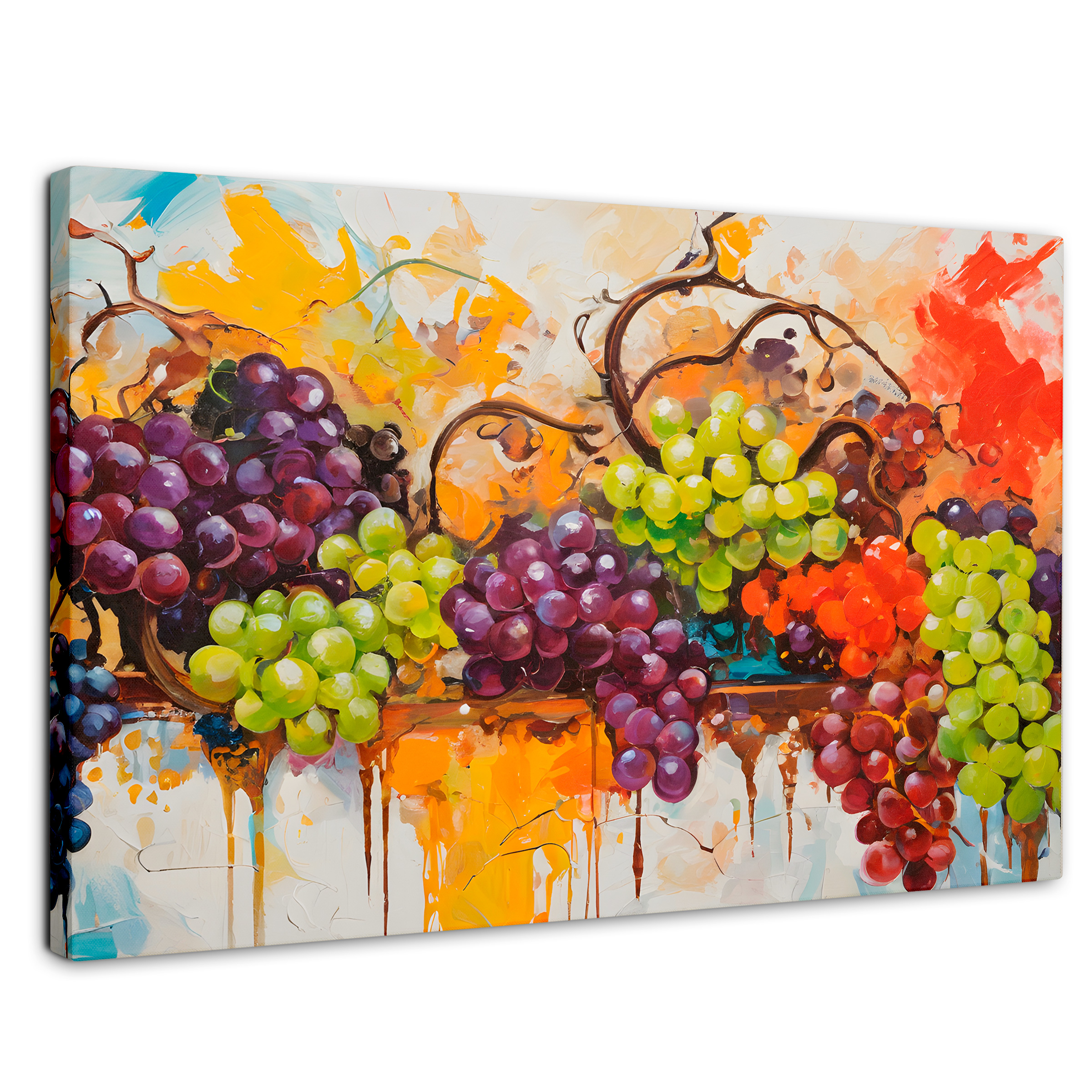 Foto 1 | Cuadro Decorativo Canvas Uvas Coloridas 90x60